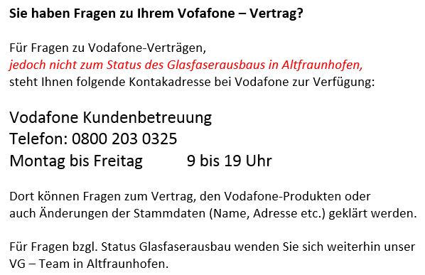 	Vodafone Kontakt Vertrag